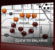 Click to enlarge map of Denver properties
