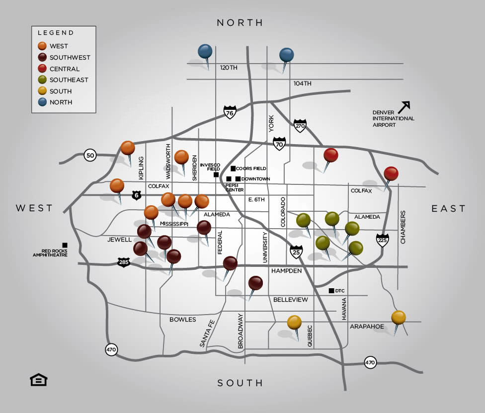 Map of Denver properties