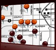 Click to enlarge map of Denver properties