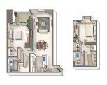 The Graviera Townhome floorplan graphic