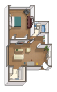 The Woodley floorplan graphic
