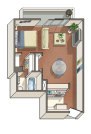 Solar floorplan graphic
