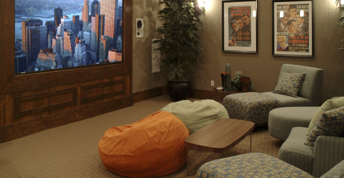 Photo slideshow: Aero Flats Clubhouse Movie Theater Photo